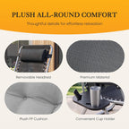 NEWBULIG Zero Gravity Chair, Folding Patio Recliner with Cup Holder Trays
