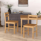 43.3 inch Solid Wood Indoor Modern Rectangular Dining Table Set for 4, Table and 4 Solid Wood Dining Chairs for Kitchen, Bar, Living Room, Breakfast Nook, Natural