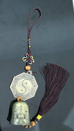 Traditional Lucky Feng Shui Wind Chime Bell Hanging Ornament Decoration for Protection Success Peace and Wealth (Bagua)