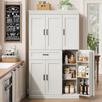 Garvee 70" Tall Kitchen Pantry Storage Cabinet,Modern Kitchen Hutch Cabinet | with Doors and Shelves, Freestanding Food Pantry with Large Storage Drawer for Dining Room and Household Organization
