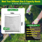 New- 10PCS Plant Go-pher and V-ole Wire Baskets 5 Gallon, Stainless Steel Metal Wire Mesh for Underground, 100% Plant Root Protection