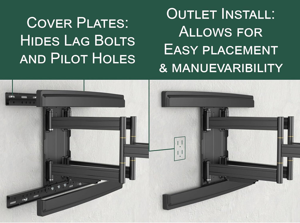 ynVISION.DESIGN Heavy Duty Full Motion TV Wall Mount for 65-100" TVs, XXL | Extends up to 31.5in, tilt swivel leveling, max VESA 800x600, fits flat, LED, LCD, OLED, 4K TVs, Max 154 LBS