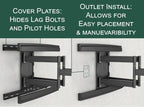 ynVISION.DESIGN Heavy Duty Full Motion TV Wall Mount for 65-100" TVs, XXL | Extends up to 31.5in, tilt swivel leveling, max VESA 800x600, fits flat, LED, LCD, OLED, 4K TVs, Max 154 LBS