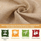 Riare 30 Feet x 40 Inch Natural Burlap Plant Covers Freeze Protection- High Density Jute Burlap Winter Plant Blankets Frost, Winter Frost Cloth for Outdoor Plants Trees Shrubs Winter Frost Protection