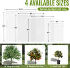2 Pack Fruit Tree Netting Bags with Zipper and Drawstring, 8 x 8ft Ultra Fine Mesh Garden Netting Plant Cover, Bird Netting for Blueberry Bushes, Fruit Trees, Flowers (White, 8 x 8 ft)