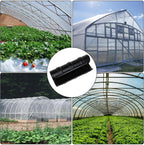 80PCS 1 inch Greenhouse Clips Black Greenhouse Clamps Black Plastic Clamps Garden Buildings Tube Clips for PVC Pipe Greenhouse Films, Sunshade Nets, Shelters, Farming, Gardening