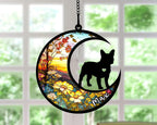 Personalized Dog Memorial, Custom Name French Bulldog-Frenchie Dog Christmas Ornament with Name, Custom Breeds, Pet Loss Light Catcher, Gifts for Lovers Loss of Pet Sympathy on Mothers Day Christmas