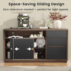 ModernMate 60" File Cabinet with 3 Drawer, Large Storage Sideboard, Filing Cabinet with Built-in Outlet and Adjustable Shelf for Living Room Study Home Office, 15.4" D x 60.2" W x 31.5" H