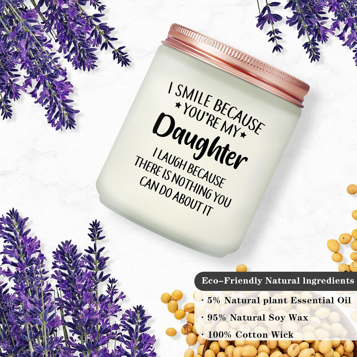 Maybeone Mothers Day Daughter Gifts from Mom Dad - Valentines Day Christmas Birthday Gifts for Daughters - Lavender Scented Candle