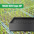 10 Pack 1020 Seed Starter Trays and 10 Pcs 72 Cell Plug Trays, Thick Durable Seedling Plastic Nursery Tray for TD538 1020 Tray Germination (10 Sets)