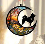 Personalized Dog Memorial, Custom Name Chihuahua Long Haired Dog Christmas Ornament with Name, Custom Breeds, Pet Loss Light Catcher, Gifts for Lovers Loss of Pet Sympathy on Mothers Day Christmas