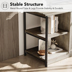 Amyove TV Stand for 65+ Inch TV, Industrial Entertainment Center TV Media Console Table, Farmhouse TV Stand with Storage, Mesh Door and Shelves, Gray TV Console Cabinet Furniture for Living Room