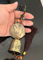 Traditional Lucky Feng Shui Wind Chime Bell Hanging Ornament Decoration for Protection Success Peace and Wealth (Horse)