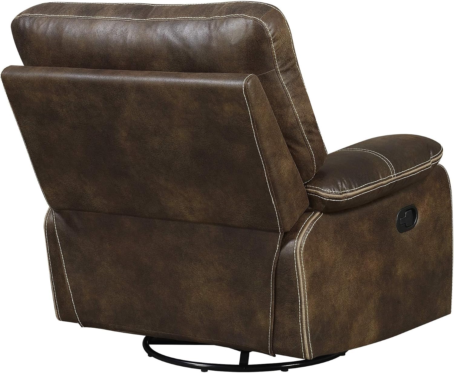 Wallace & Bay Hooper Swivel Recliner Glider, Dark Brown