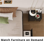 LIKIMIO King Bed Frame with 4 Storage Drawers, Charcoal Grey