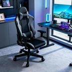 Frassie Gaming Chair Base Replacement Set with Plate Cylinder Wheels Black | Stur Nylon Frame Base, 5 Rubber Wheels Glide Silently & Protect Floors, Bottom Plate Mechanism with Install Screws