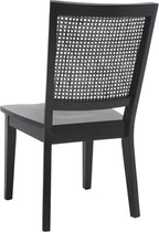 SAFAVIEH Home Collection Margo Coastal Black Dining Chair Set of 2