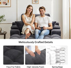 50" Oversized Chaise Lounge Chair Indoor, Plush Faux Fur Cloud Sofa Couch with Pillows, No Assembly Deep Seat Reading Chair Bed, Cozy Floor Couch for Living Room or Bedroom