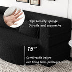 Black Modern Sleeper Sofa - Foam Filled & Assembly Free