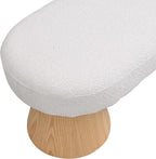 LUMISOL Upholstered End of Bed Bench, Dining Bench for Dining Room, Modern Stool Ottoman for Bedroom, Living Room, Dining Room, Entryway, Beige