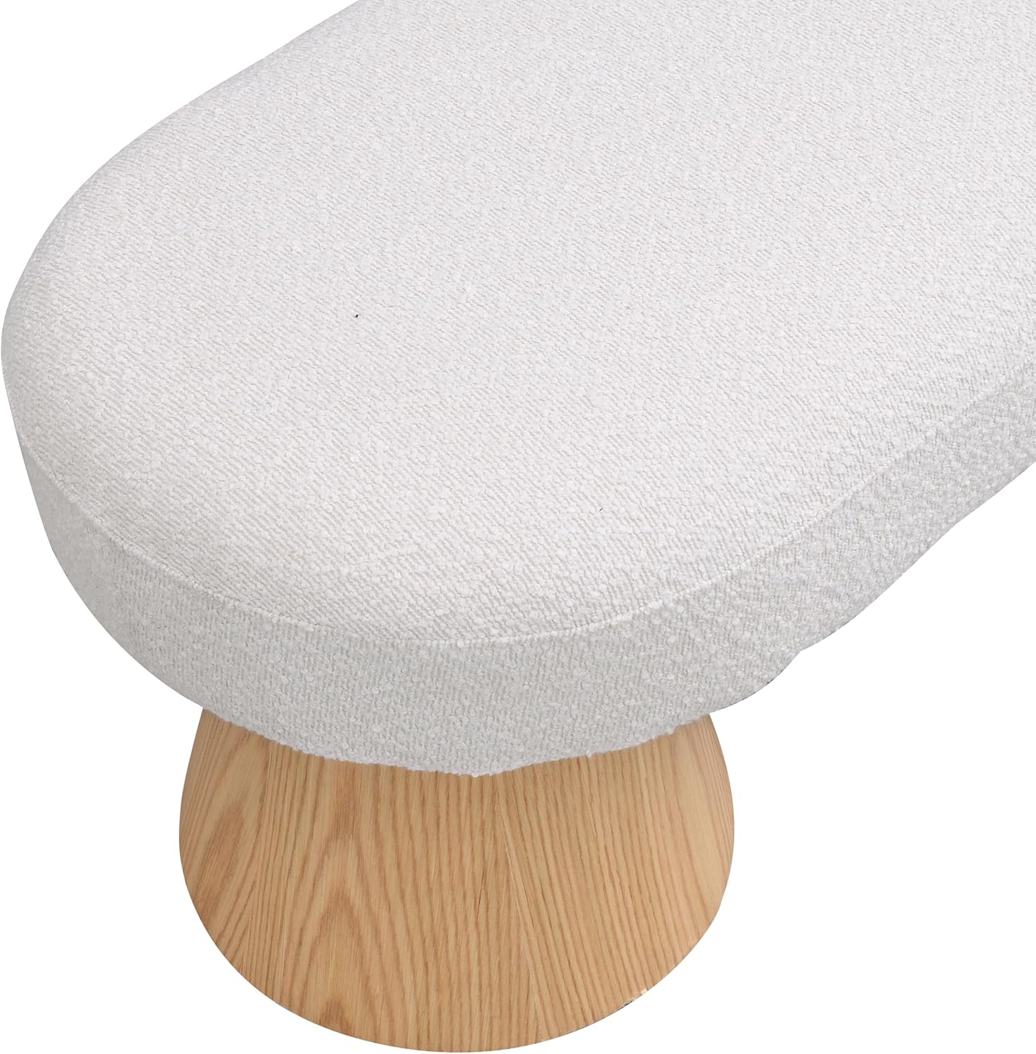 LUMISOL Upholstered End of Bed Bench, Dining Bench for Dining Room, Modern Stool Ottoman for Bedroom, Living Room, Dining Room, Entryway, Beige