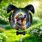 Celestial Golden Retriever Dog Ears Wind Spinner, Celestial Golden Retriever Wind Spinner Hanging for Yard and Garden