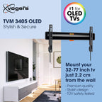 Vogel's TVM 3405SP Flat OLED TV Wall Mount for 32-77 inch TV, Max. 50kg, TV Holder Max. VESA 400 x 200 (LG OLED B and C Series), Distance to The Wall only 2.2 cm