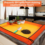 Extra Large Repotting Mat for Indoor Plants Transplanting and Potting Mix Mess Control, 39.5" X 39.5" Portable Gardening Tray Plant Planting Potting Mat Garden Gifts for Women Grandma Birthday Gift