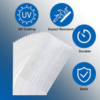 20 Pcs 2' x 4' x 0.15'' Polycarbonate Greenhouse Panels, Twin-Wall Roof Panels Waterproof UV Protected Corrugated Plastic for Greenhouse, Plant Stand Roof (20)
