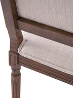 Christopher Knight Home Regina French Country Dining Chairs Set of 2, Wooden Dining Room Chair, High Back Kitchen Side Chair, Fabric Upholstered Armless Extra Seat, Beige+Walnut