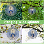 Religious Cross Jesus Wind Spinner, Metal Wind Spinners Outdoor Indoor, Virgin Mary Garden Decor for Outside, Stainless Wind Spinners for Yard and Garden 10 inch 3D (25.76X25 CM)