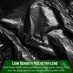 Farm Plastic Supply - Black Plastic Sheeting - 10 mil - (2.5' x 100') - Polyethylene Vapor Barrier Plastic Tarp, Black Painters Tarp, Heavy Duty Roll