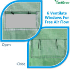 YardGrow Greenhouse Replacement Cover Larger Walk in Outdoor Plant Gardening Greenhouse, 2-Doors with 2 Mesh Windows, Frame Does NOT Included (10'x7'x7')