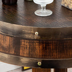 Handcrafted Oak Whiskey Barrel End Table, Coffee Table, Bourbon Table, Wine Barrel Furniture