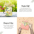 Pollinator Paradise Seed Mix (20 Packs) Seeds Packets for Humming Birds, Butterflies and Bees - Ideal for Wedding Party Favors Bridal Shower School Events Thank You Corporate Event Memorials