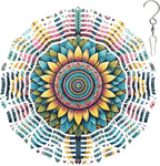 Mandala Wind Spinner for Yard and Garden 3D Stainless Steel Wind Spinner Unique Gift Outdoor Metal 10 inch 3D Mandala Wind Sculptures with Unique Visual Effect