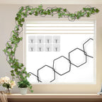 24 Pcs Chain Trellis for Climbing Plants, 120 Inch Long Metal Plant Trellis Indoor Outdoor, Garden Wall Vine Support Trellis, Plant Accessories for Ivy, Peonies, Hexagonal Design Black