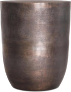 SIMPLIHOME Morris Metal Table - 17 inch Wide Cast Aluminum Round Accent Table in Antique Copper, Industrial Side or End Table for Living Room, Bedroom or Entryway with Handcrafted Finish, Assembled