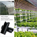 50 PCS 1 inch Greenhouse Clamps Clips 26mm Black ABS Snap Clamp Tube Clip Garden Buildings Tube Clip for Greenhouse Film, Sunshade Nets, Frame Shelters (Outer Ø 1.26”inner Ø 1”)