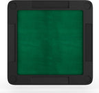 Flash Furniture 34.5" Black Folding Card Game Table | 4-Player, Cup Holders, Green Playing Surface, Portable