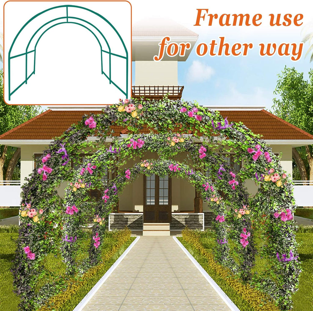 Strong Camel Greenhouse Replacement Frame for Outdoor Larger Hot Garden House , Support Arch Frame Climbing Plants/Flowers/Vegetables (20' X 10' X 7', Frame)