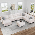 Legend Vansen Oversized Modular Sectional Sofa,U/L-Shaped Corduroy Couch with Ottoman,Deep Seat & Removable Cushion,Easy Assembly for Living Room Apartment