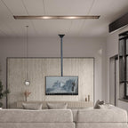 VIVO Black TV Ceiling Mount for 37 to 90 inch Screens, MOUNT-VC90-10 | Full Swivel, Telescoping Height Adjustment, 10ft Extension Pole, Fits Pitched/Vaulted Roof, Max VESA 800x400mm, Holds 110 lbs