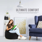 Gouchee Home Easy Collection Bean Bag Chair for Kids and Adults - Ink - Beanbag Couch for Indoor Living Spaces - Cozy Chair, Stylish, and Comfy Lazy Sofa Chair for Reading, Gaming, and More