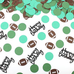 250PC Football Happy Birthday Confetti,Football Birthday Party Decorations,Football Confetti for Baby Boy First Birthday/Men Birthday