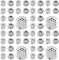Uenhoy 20 Pcs Silver Air Vents 1" (25mm) Circular Soffit Vents Stainless Steel Air Vent Louver Round Mesh Hole Soffit Vent for Kitchen Cabinets Wardrobes Shoecases (Pack of 4)