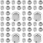Uenhoy 20 Pcs Silver Air Vents 1" (25mm) Circular Soffit Vents Stainless Steel Air Vent Louver Round Mesh Hole Soffit Vent for Kitchen Cabinets Wardrobes Shoecases (Pack of 4)
