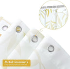 MitoVilla Yellow Fall Eucalyptus Shower Curtain, Plant Leaves Fabric Cloth Shower Curtains for Rustic Vintage Bathroom Decor, Modern Chic Botanical Shower Curtain, 72x72