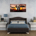XXMWallArt FC3062 Canvas Wall Art Elephant Picture African Wild Animals Artwork Painting Print for Living Room Bedroom Kitchen Home and Office Wall Decor
