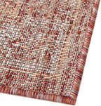 Unique Loom Outdoor Traditional Collection Area Rug - Valeria (2' x 8' Runner, Rust Red/ Ivory)